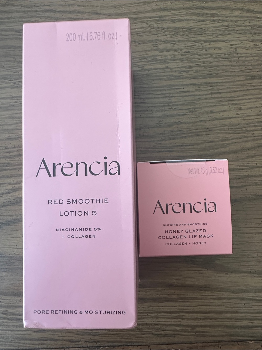 Arencia Red Smoothie Lotion 5 + Honey Glazed Collagen Lip Mask